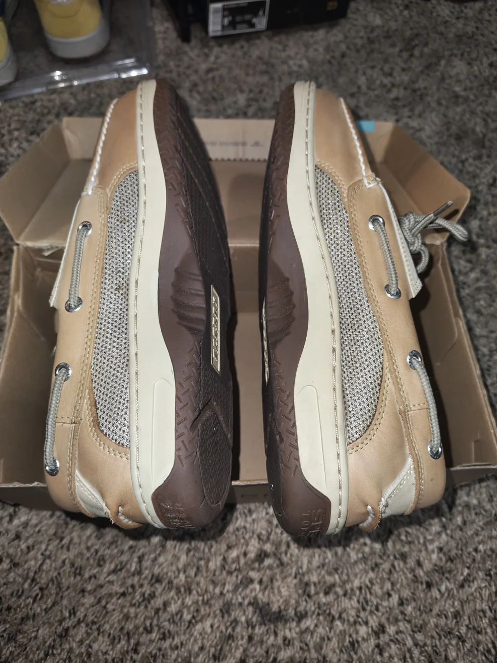 Sperry Men’s Two-Tone Tan Boat Shoes